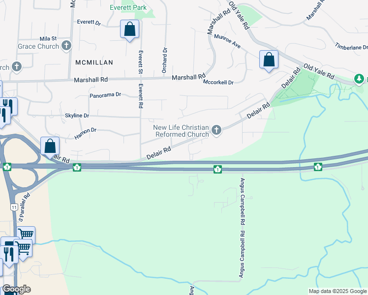 map of restaurants, bars, coffee shops, grocery stores, and more near in Abbotsford
