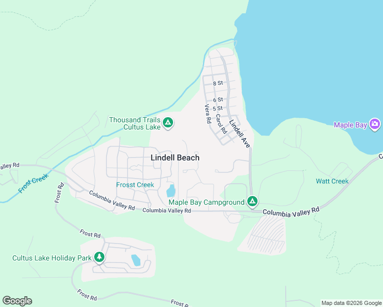 map of restaurants, bars, coffee shops, grocery stores, and more near 1859 Columbia Valley Road in Lindell Beach