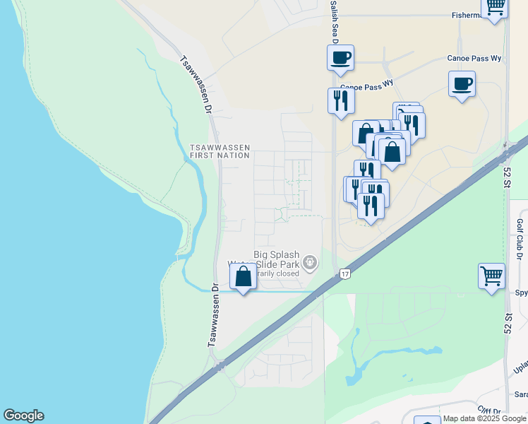 map of restaurants, bars, coffee shops, grocery stores, and more near 4668 Robin Lane in Metro Vancouver