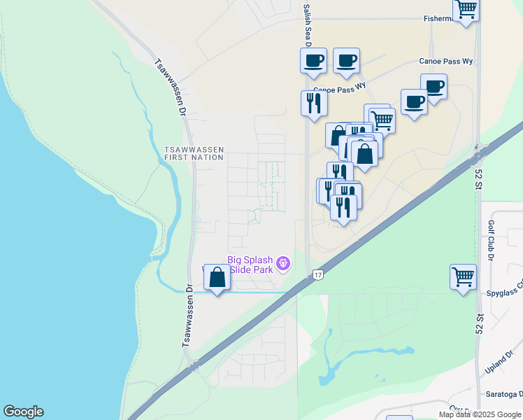 map of restaurants, bars, coffee shops, grocery stores, and more near 1784 Osprey Drive in Metro Vancouver