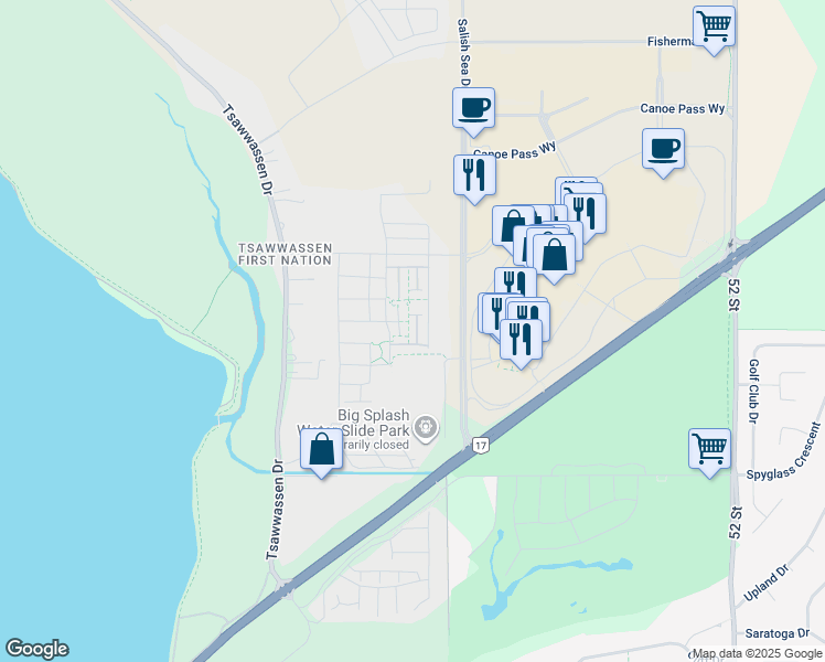 map of restaurants, bars, coffee shops, grocery stores, and more near 1784 Osprey Drive in Metro Vancouver