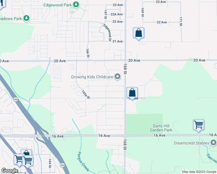 map of restaurants, bars, coffee shops, grocery stores, and more near in Surrey