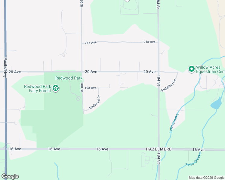 map of restaurants, bars, coffee shops, grocery stores, and more near 18138 19A Avenue in Surrey
