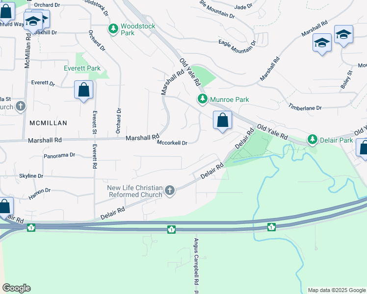 map of restaurants, bars, coffee shops, grocery stores, and more near 35320 Mccorkell Drive in Abbotsford