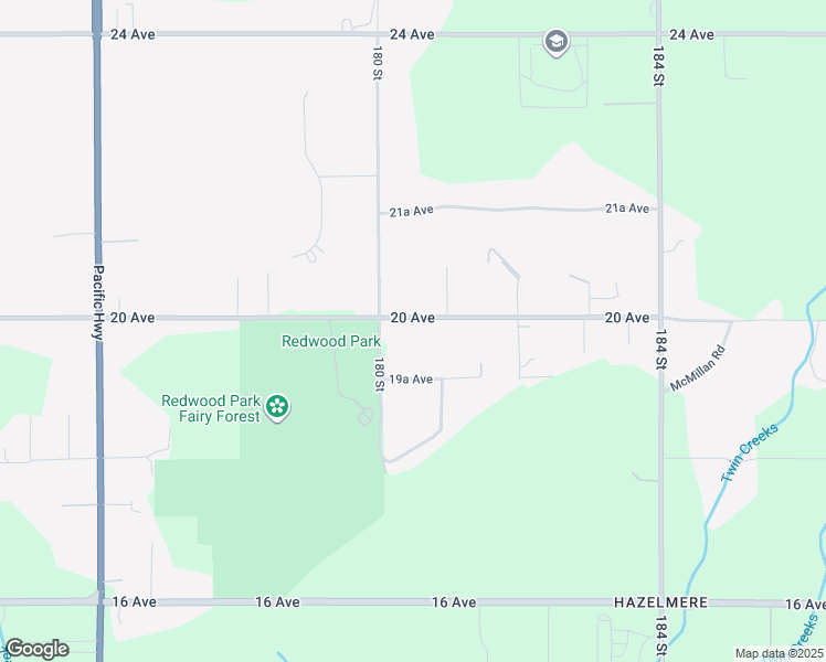 map of restaurants, bars, coffee shops, grocery stores, and more near 18040 20 Avenue in Surrey