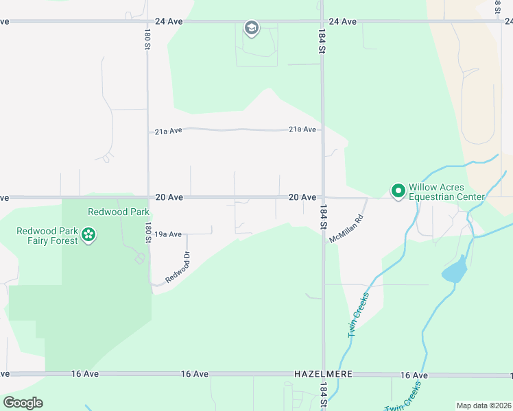 map of restaurants, bars, coffee shops, grocery stores, and more near 18238 20 Avenue in Surrey