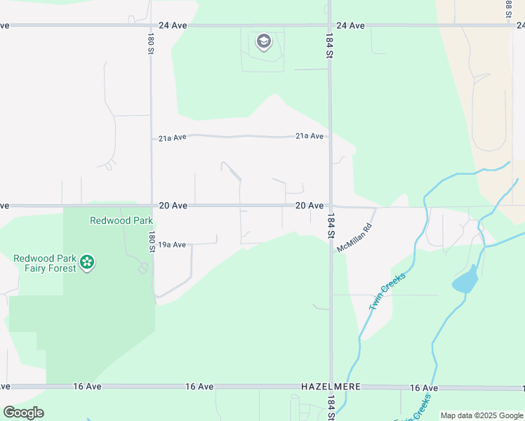 map of restaurants, bars, coffee shops, grocery stores, and more near 18238 20 Avenue in Surrey