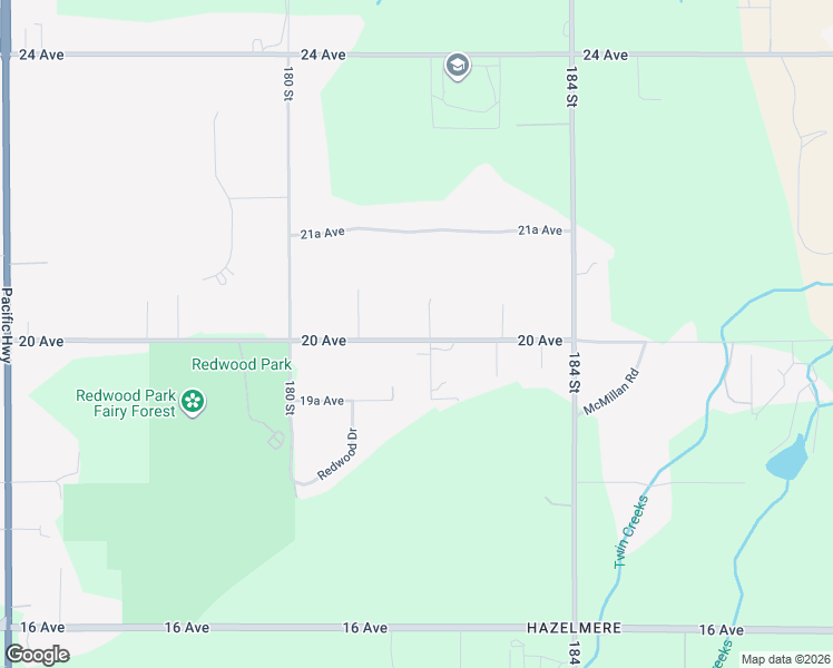 map of restaurants, bars, coffee shops, grocery stores, and more near 18185 20 Avenue in Surrey