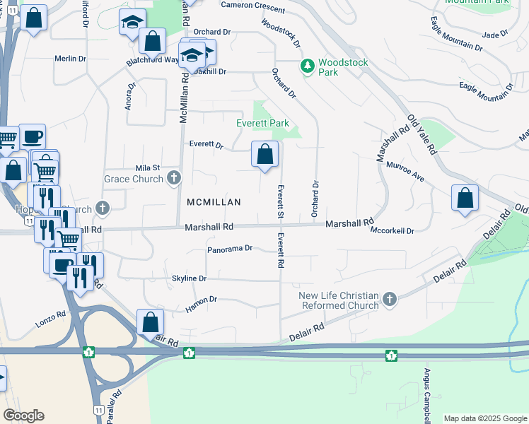 map of restaurants, bars, coffee shops, grocery stores, and more near 2028 Saxbee Court in Abbotsford