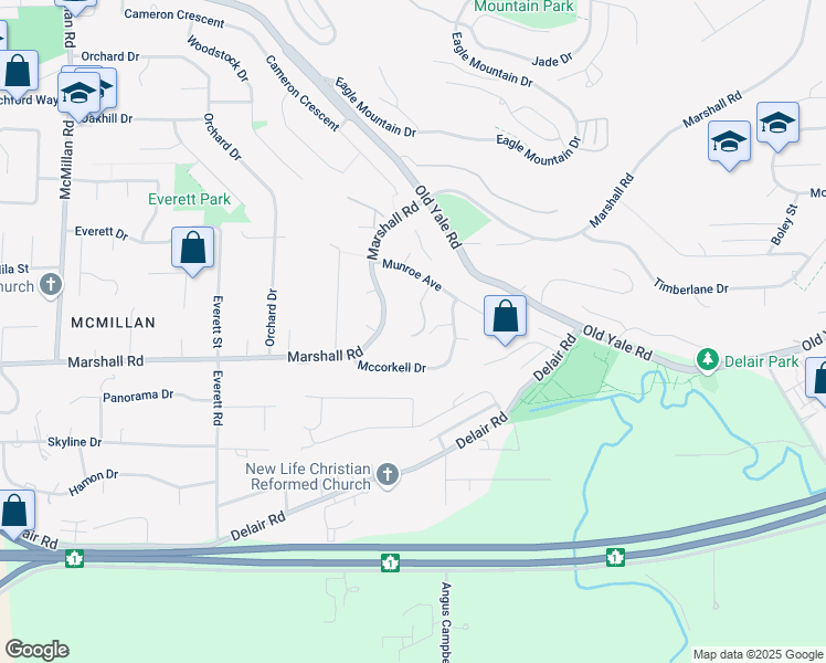 map of restaurants, bars, coffee shops, grocery stores, and more near 2052 Joshua Place in Abbotsford