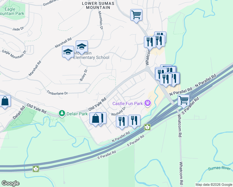 map of restaurants, bars, coffee shops, grocery stores, and more near in Abbotsford