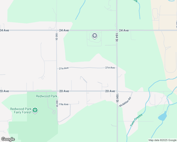 map of restaurants, bars, coffee shops, grocery stores, and more near 18208 21A Avenue in Surrey