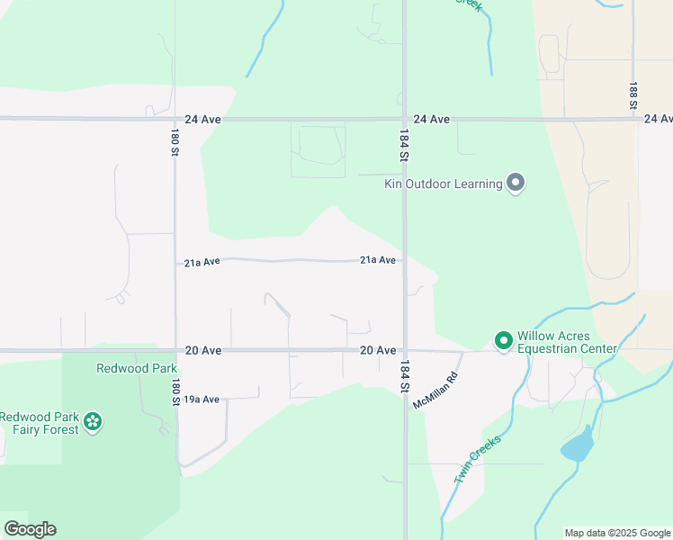 map of restaurants, bars, coffee shops, grocery stores, and more near 18278 21A Avenue in Surrey