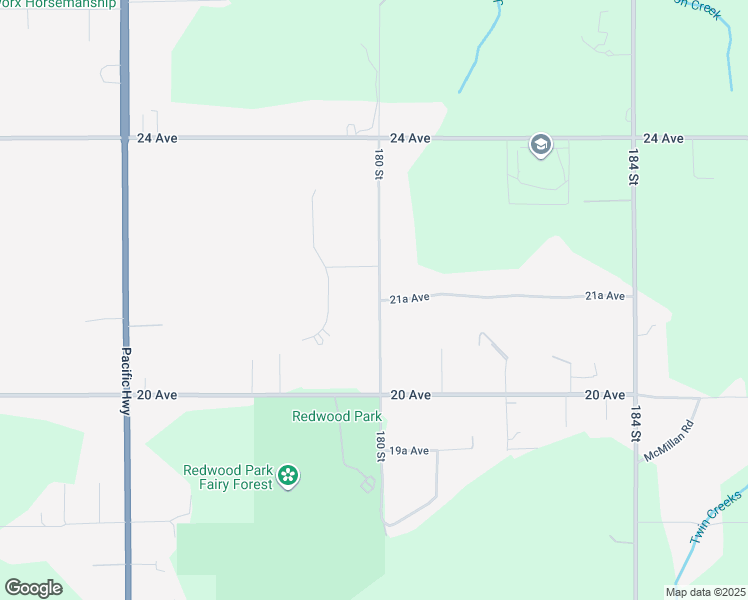 map of restaurants, bars, coffee shops, grocery stores, and more near 2143 180 Street in Surrey