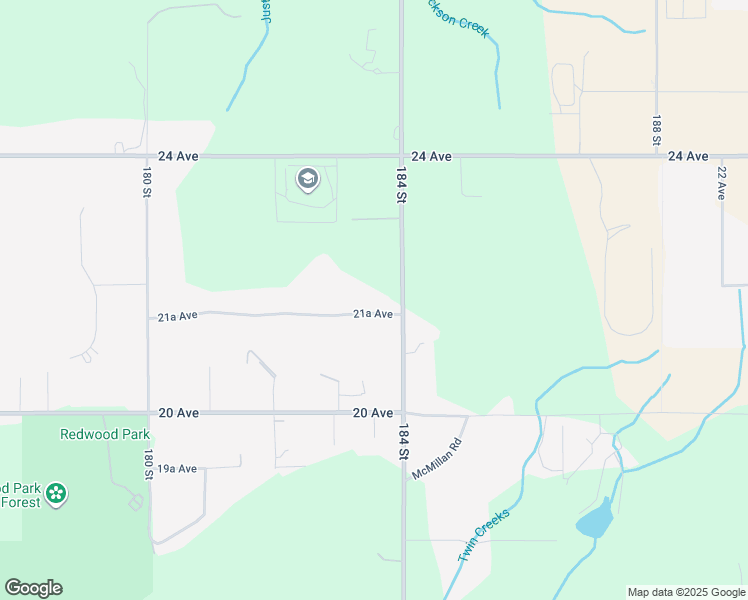 map of restaurants, bars, coffee shops, grocery stores, and more near 18335 21A Avenue in Surrey