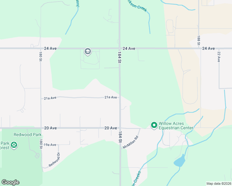 map of restaurants, bars, coffee shops, grocery stores, and more near 2225 184 Street in Surrey