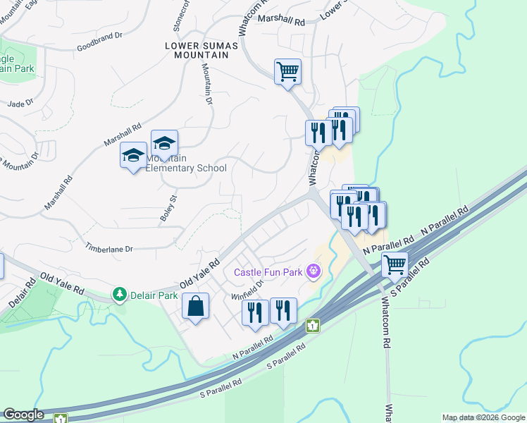 map of restaurants, bars, coffee shops, grocery stores, and more near 36055 Old Yale Road in Abbotsford