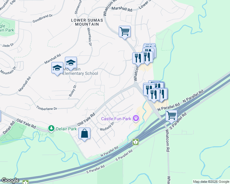 map of restaurants, bars, coffee shops, grocery stores, and more near 36074 Southridge Place in Abbotsford