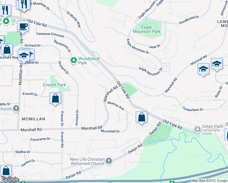map of restaurants, bars, coffee shops, grocery stores, and more near 35298 Marshall Road in Abbotsford