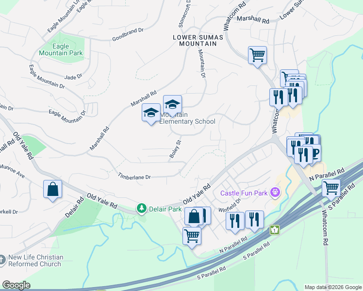 map of restaurants, bars, coffee shops, grocery stores, and more near 2290 Boley Street in Abbotsford