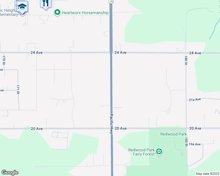 map of restaurants, bars, coffee shops, grocery stores, and more near 2213 176 Street in Surrey