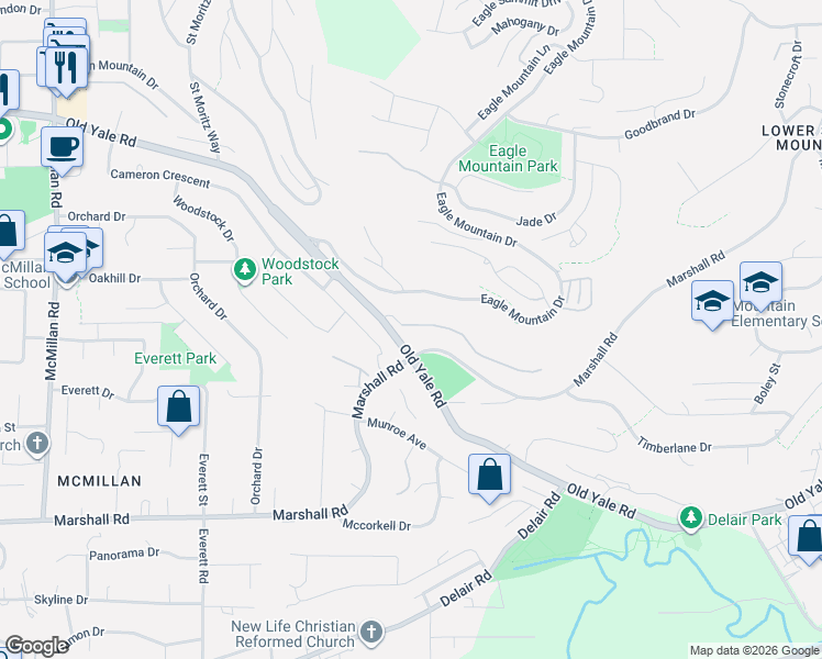 map of restaurants, bars, coffee shops, grocery stores, and more near 35287 Old Yale Road in Abbotsford