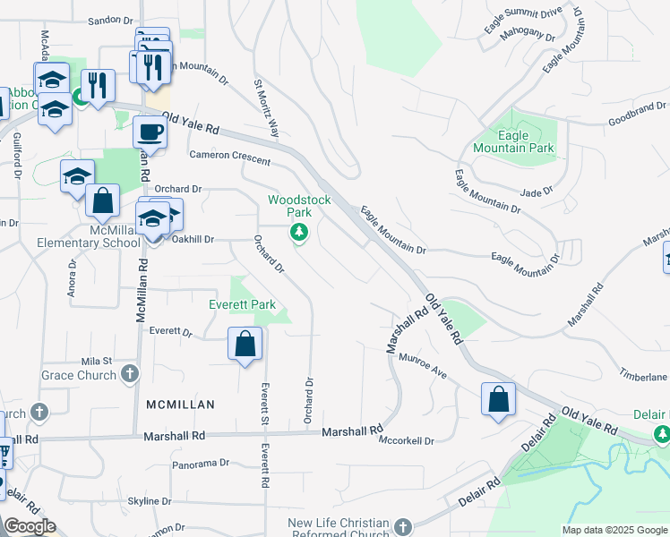 map of restaurants, bars, coffee shops, grocery stores, and more near 2311 Harper Drive in Abbotsford