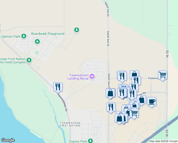 map of restaurants, bars, coffee shops, grocery stores, and more near 4738 Hemlock Way in Metro Vancouver