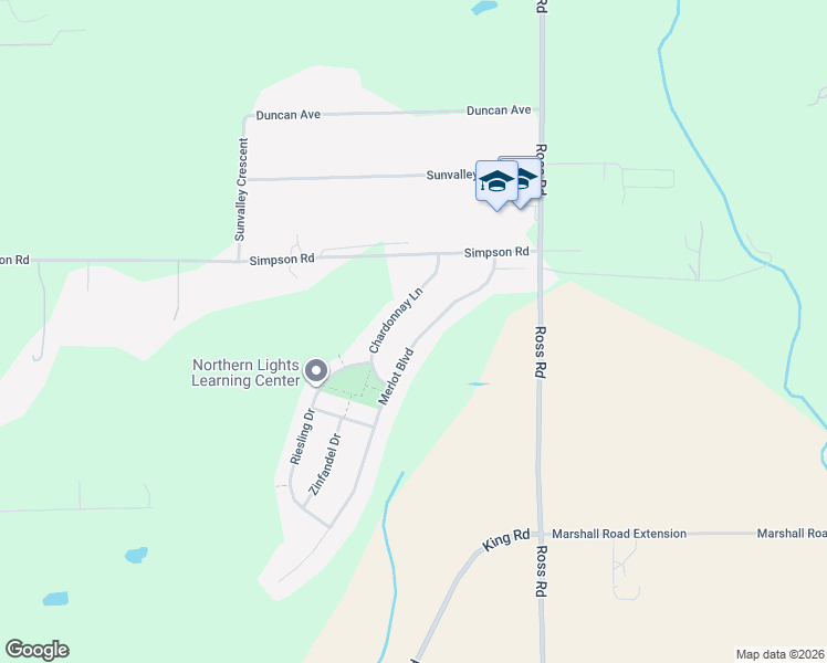 map of restaurants, bars, coffee shops, grocery stores, and more near 2293 Merlot Boulevard in Abbotsford