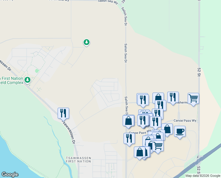 map of restaurants, bars, coffee shops, grocery stores, and more near 4739 Hemlock Way in Metro Vancouver