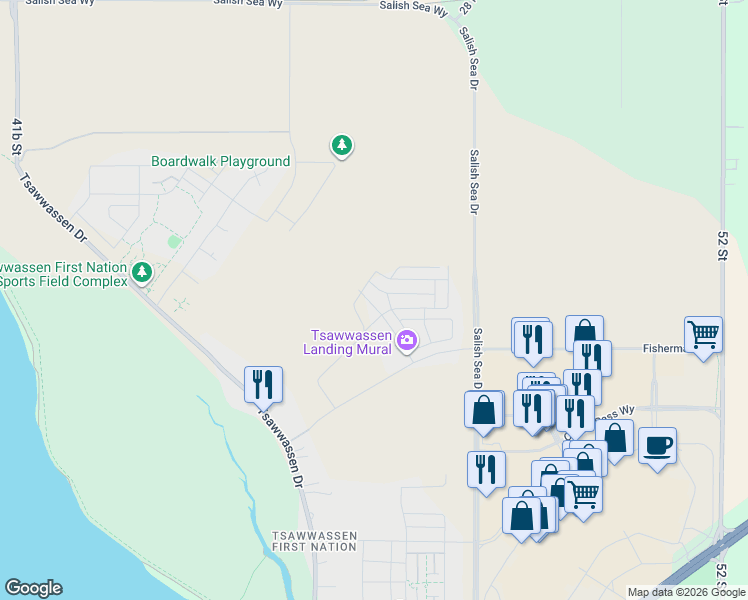 map of restaurants, bars, coffee shops, grocery stores, and more near 2286 Cormorant Drive in Metro Vancouver