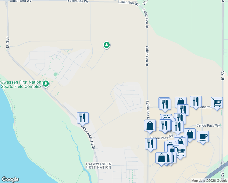 map of restaurants, bars, coffee shops, grocery stores, and more near 2294 Cormorant Drive in Metro Vancouver