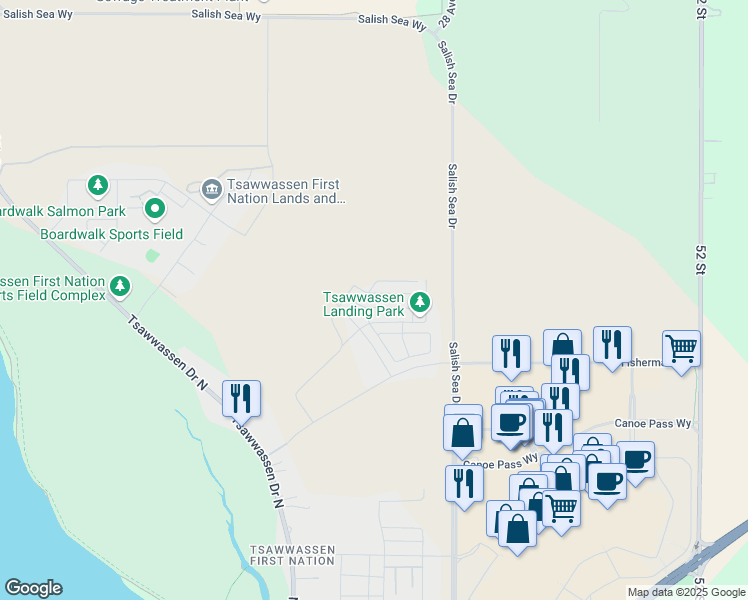 map of restaurants, bars, coffee shops, grocery stores, and more near 4688 Hazelnut Way in Metro Vancouver