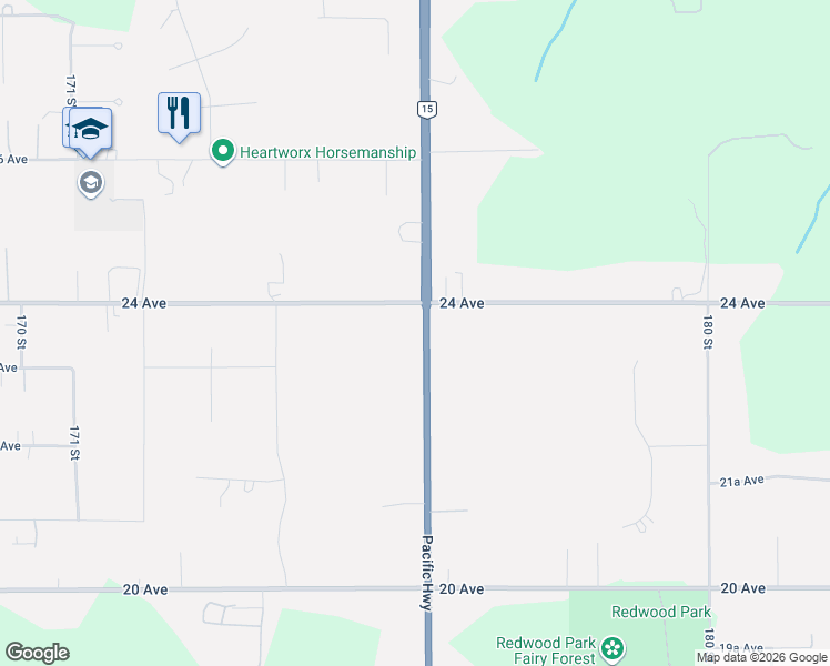 map of restaurants, bars, coffee shops, grocery stores, and more near 2355 176 Street in Surrey