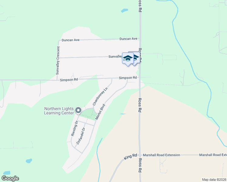 map of restaurants, bars, coffee shops, grocery stores, and more near 2343 Merlot Boulevard in Abbotsford