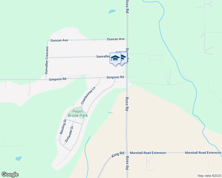 map of restaurants, bars, coffee shops, grocery stores, and more near 2378 Merlot Boulevard in Abbotsford