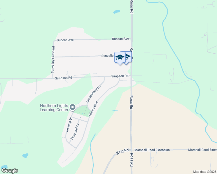 map of restaurants, bars, coffee shops, grocery stores, and more near 2355 Merlot Boulevard in Abbotsford