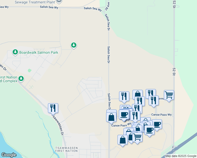 map of restaurants, bars, coffee shops, grocery stores, and more near 4761 Hazelnut Way in Metro Vancouver