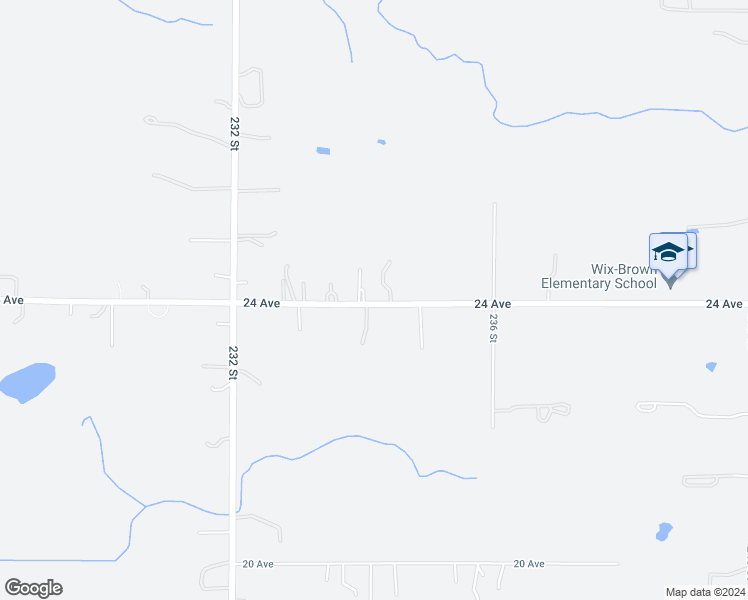 map of restaurants, bars, coffee shops, grocery stores, and more near 23407 24 Avenue in Langley City