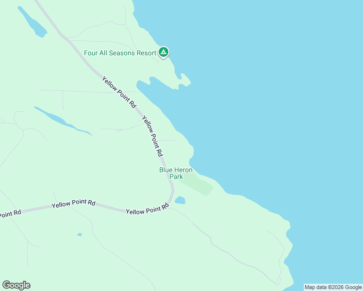map of restaurants, bars, coffee shops, grocery stores, and more near 3600 Yellow Point Road in Ladysmith