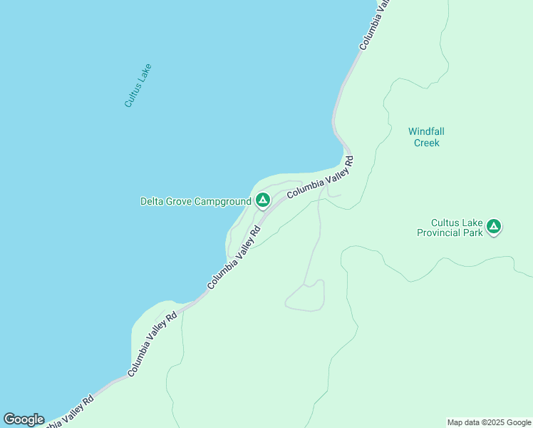 map of restaurants, bars, coffee shops, grocery stores, and more near 1885 Columbia Valley Road in Cultus Lake