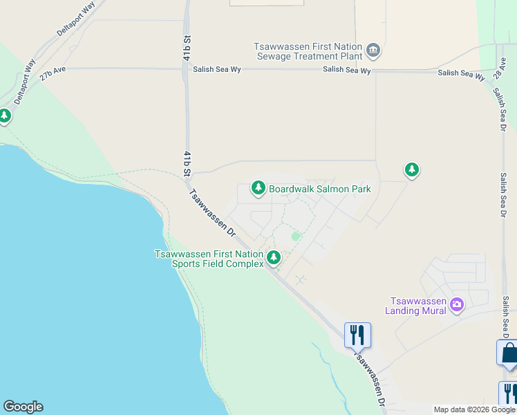 map of restaurants, bars, coffee shops, grocery stores, and more near 4292 Wolf Way in Metro Vancouver