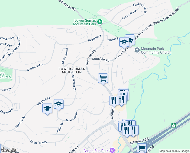 map of restaurants, bars, coffee shops, grocery stores, and more near 2508 Whatcom Road in Abbotsford