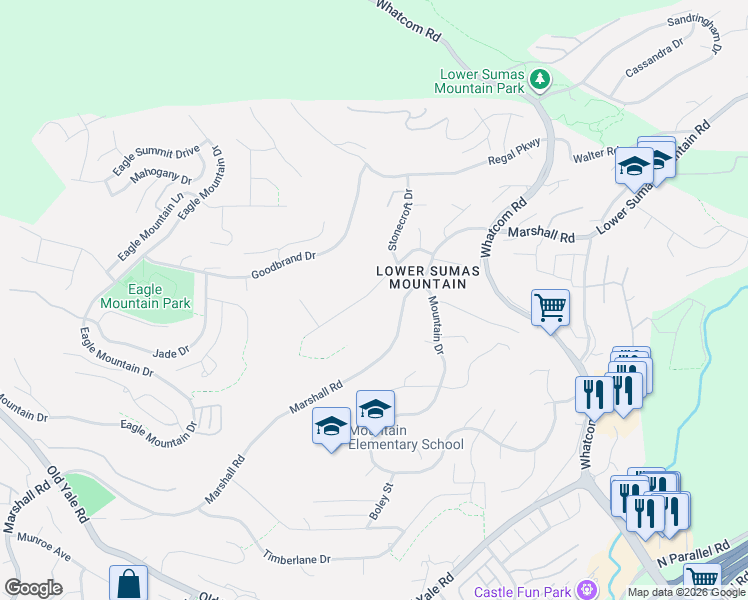 map of restaurants, bars, coffee shops, grocery stores, and more near 35846 Graystone Drive in Abbotsford