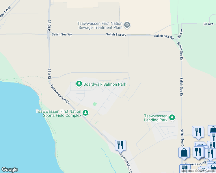 map of restaurants, bars, coffee shops, grocery stores, and more near 4375 Cormorant Way in Metro Vancouver