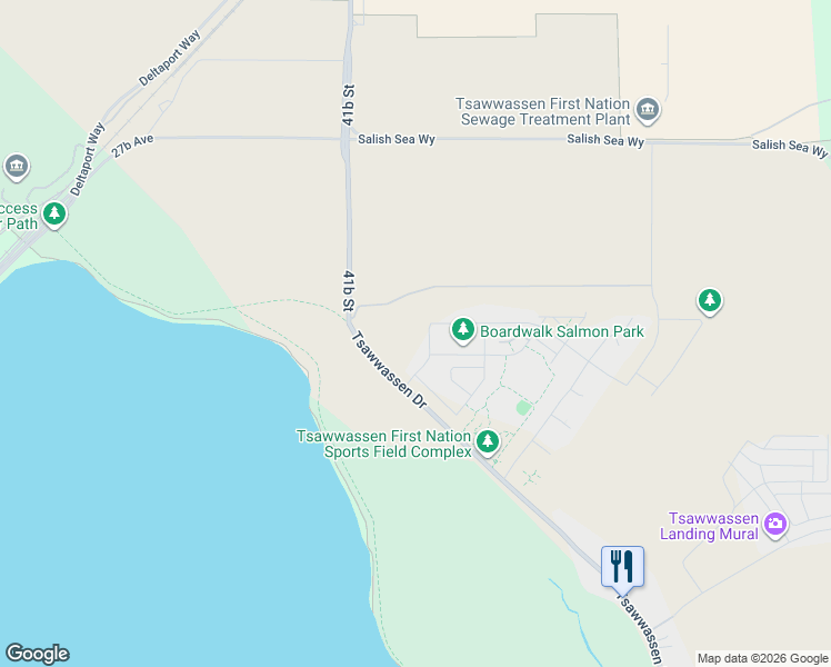 map of restaurants, bars, coffee shops, grocery stores, and more near 2499 Rabbit Drive in Metro Vancouver