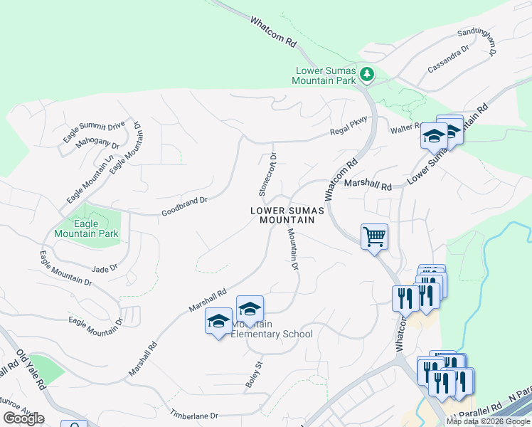 map of restaurants, bars, coffee shops, grocery stores, and more near 35866 Graystone Drive in Abbotsford