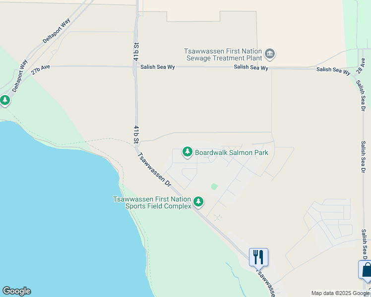 map of restaurants, bars, coffee shops, grocery stores, and more near 4281 Cormorant Way in Metro Vancouver