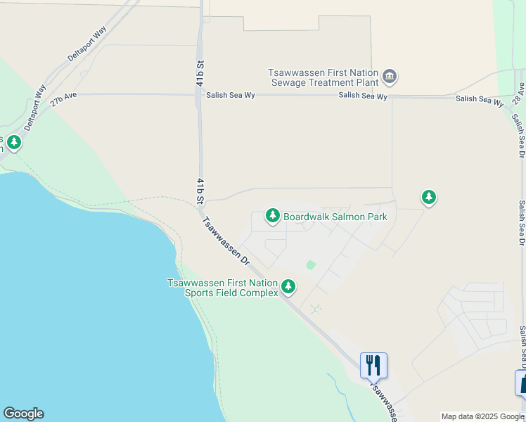 map of restaurants, bars, coffee shops, grocery stores, and more near 4230 Cormorant Way in Metro Vancouver
