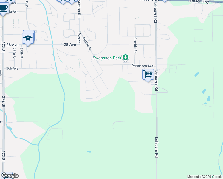 map of restaurants, bars, coffee shops, grocery stores, and more near 2546 Terminal Court in Abbotsford